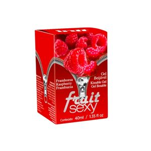 Fruit sexy framboesa gel beijável com efeito quente 40g