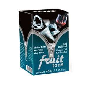 Fruit tons gel beijável com efeito quente e sabor de vinho tinto 40g