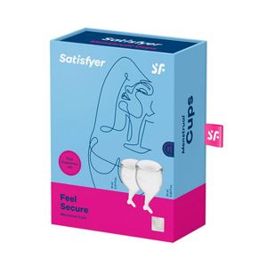 Feel Secure coletor menstrual com 2 copinhos transparente 