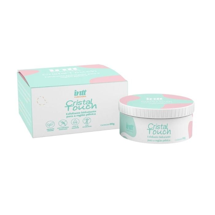 Cristal touch esfoliante pélvico e corporal aroma de coco intt wellness 90g