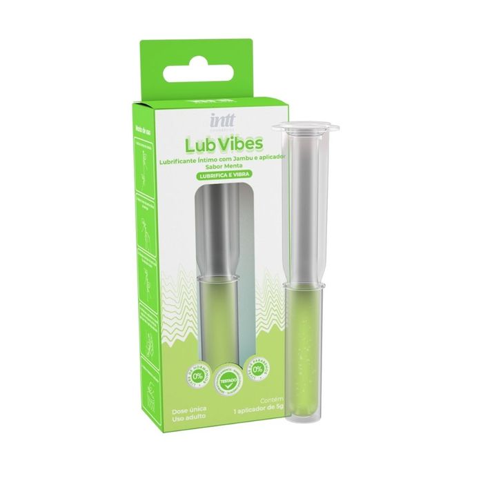 Lub Vibes lubrificante com apliador, efeito de vibração e sabor de menta 5g