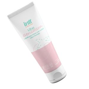 Lubrificante íntimo vibração Vibe sensation intt wellness efeito de vibração e aroma de morango 50g