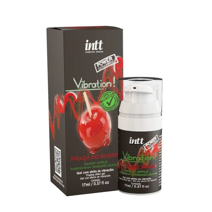 Vibration power maçã do amor gel com efeito de vibração, pulsação e aquecimento 17ml