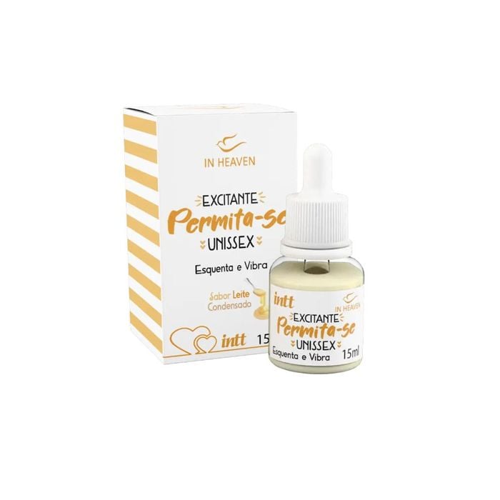 Permita-se gel funcional unissex com efeito quente e sabor de leite condensado 15ml