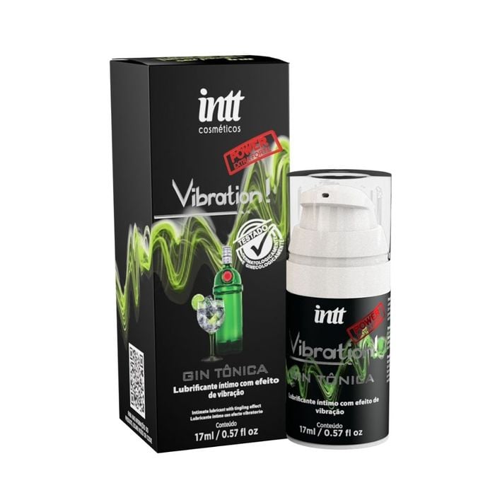 Vibration power gin tônica gel com efeito de vibração, pulsação e aquecimento 17ml