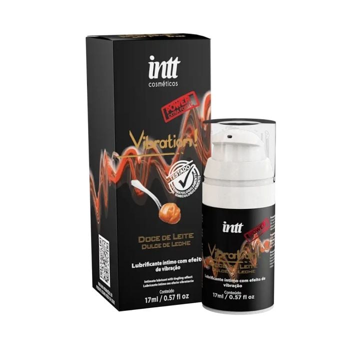 Vibration power doce de leite gel com efeito de vibração, pulsação e aquecimento 17ml