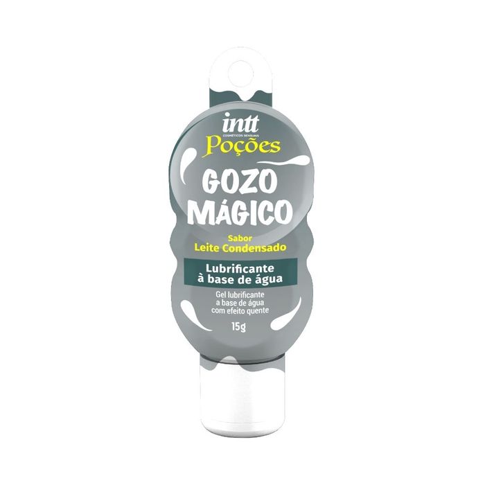 Poção Gozo Mágico gel deslizante com efeito quente e aroma de leite condensado 15g