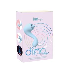 My Dino Licker vibrador 2 em 1 com língua estimuladora e parte penetrável rosa