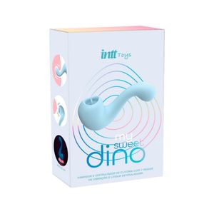 My Sweet Dino vibrador com língua estimuladora, recarregável com base iluminada rosa