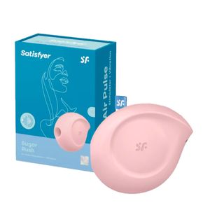 Satisfyer Sugar Rush vibrador com ondas de pressão rosa