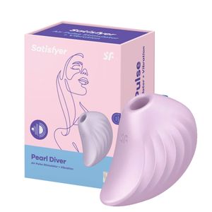 Satisfyer Pearl Diver vibrador com ondas de pressão Violet