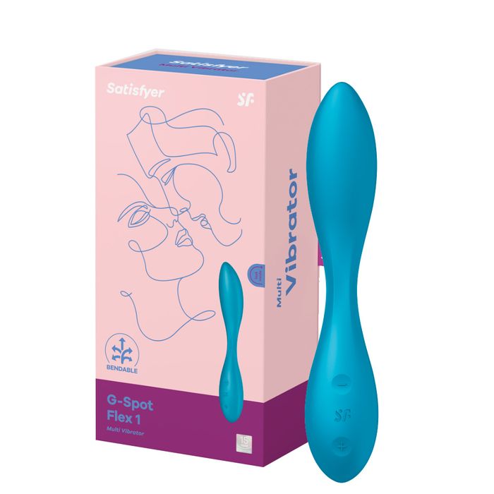 Satisfyer G-Spot Flex 1 vibrador flexível azul