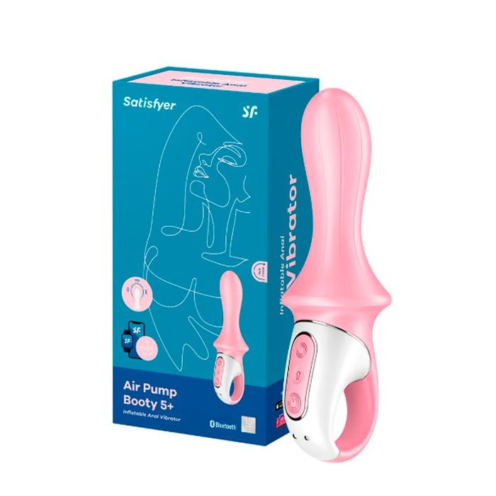 Satisfyer Air Pump Booty 5+ vibrador com função de inchar rosa