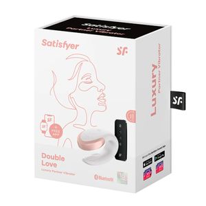 Satisfyer Double Love vibrador de casal com controle remoto e APP Branco