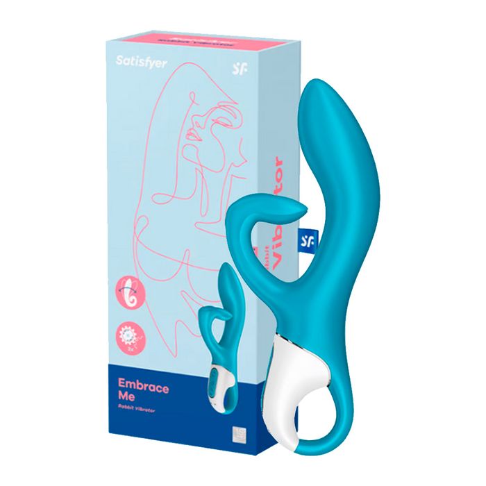 Satisfyer Embrace Me vibrador vaginal e clitoriano azul