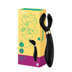 Satisfyer Endless Fun vibrador multifuncional mais de 50 posições Preto