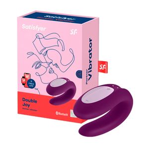 Double Joy vibrador para casal com APP Violeta