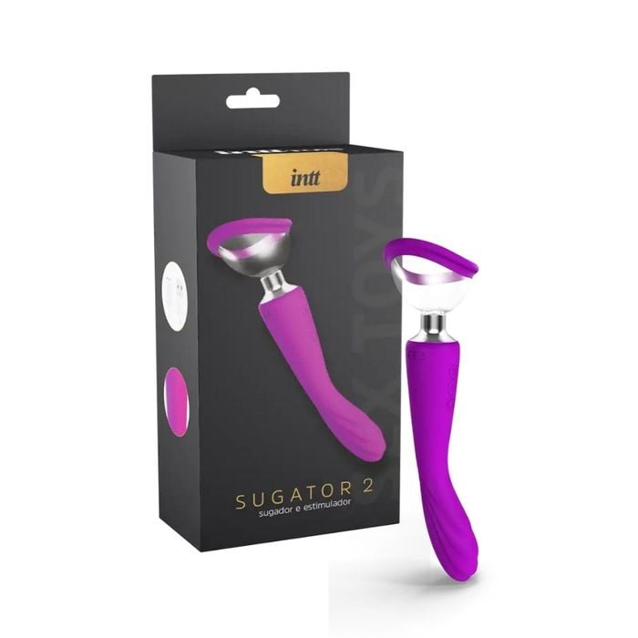 Sugator 2 intt roxo vibrador 2 em 1 com sugador de clitóris e parte penetrável 