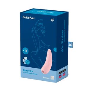 Satisfyer Curvy 2+ vibrador com ondas de pressão e APP rosa 