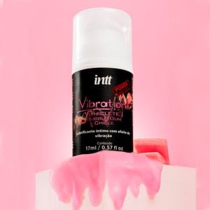 Vibration power chiclete  gel com efeito de vibração, pulsação e aquecimento 17ml