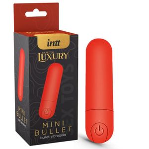 Mini bullet recarregável com 10 modos de vibração vermelho 