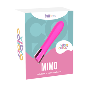 Vibrador Bullet com 10 modos de vibração Rosa Intt Collors