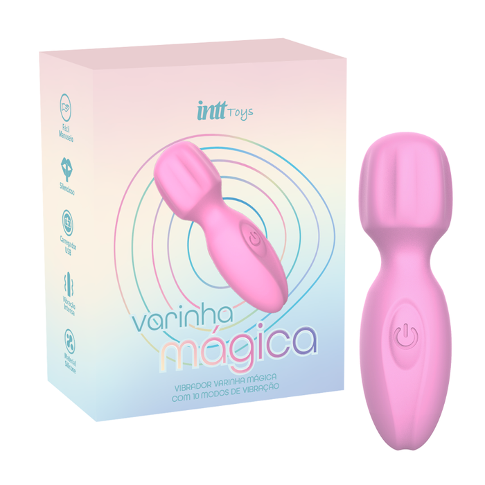 Massageador Intt Wellness Rosa com 10 Modos de Vibração e Toque Aveludado