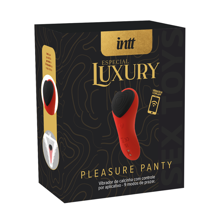 Vibrador Massageador de Calcinha - 9 Vibrações + Controle Remoto - Pleasure Panty - Vermelho