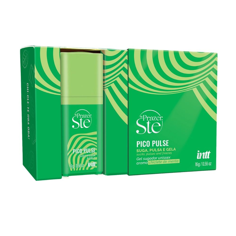 Pico Pulse Chiclete de Menta INTT - Gel Excitante - Pulsa Suga Vibra - Sensação Refrescante - 16g