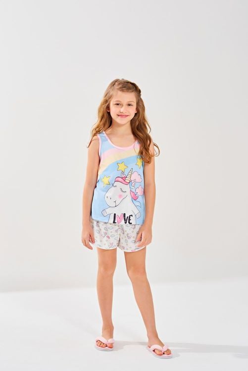 Pijama Infantil Regata Unicórnio - Mãe E Filha