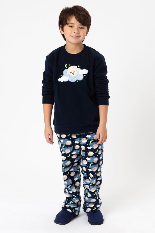 Pijama Infantil Carneirinhos Soft