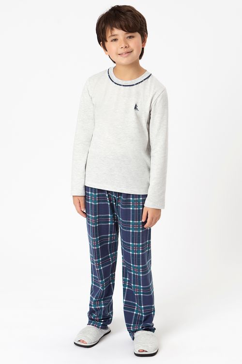 Pijama Infantil Família Xadrez