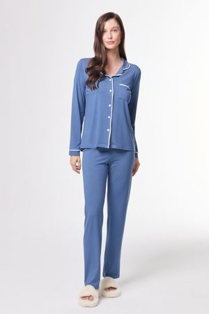 Pijama Feminino Americano Inverno Viscolycra Rosa