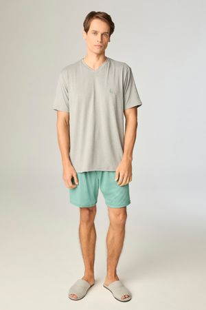 Pijama Masculino Liso Malha Peach