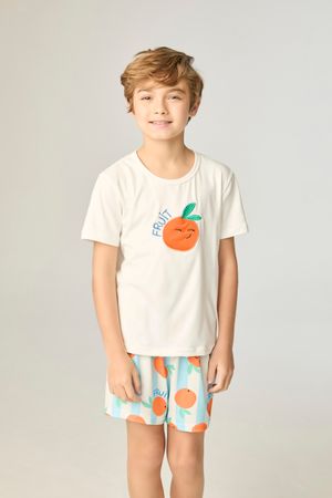 Pijama Infantil Masculino Curto Frutas

