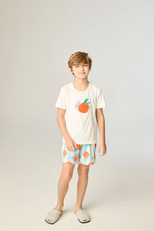 Pijama Infantil Masculino Curto Frutas
