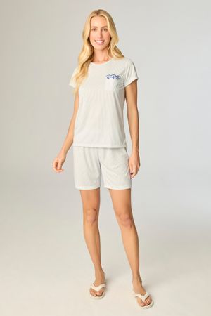 Pijama Feminino Bermuda Com Regata Listrada Confort
