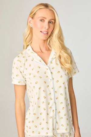 Pijama Feminino Americano Aberto Frutas