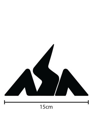 Adesivo Asa Preto 15cm