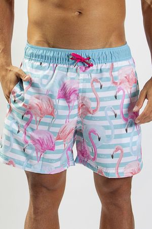 Shorts Flamingos Coloridos