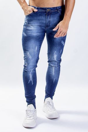 Calça Jeans Distroyed Fivela