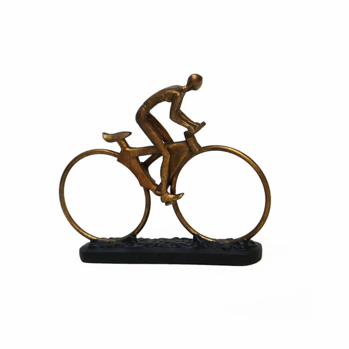 Escultura Resina Bicicleta Bronze 26x5x21cm
