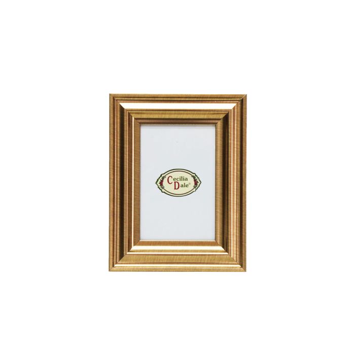 Porta Retrato Ouro Velho  Em Mdf Com Detalhe Xanfrado 16,6x21,6x1,5cm (lxaxp)