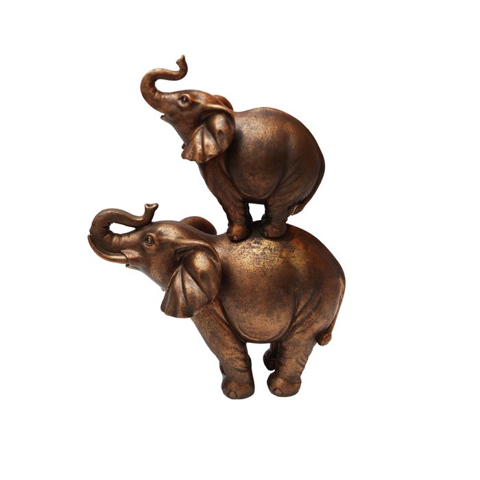 Estatueta Elefante Bronze 22,5x10,8x0,30cm(lxaxp) 