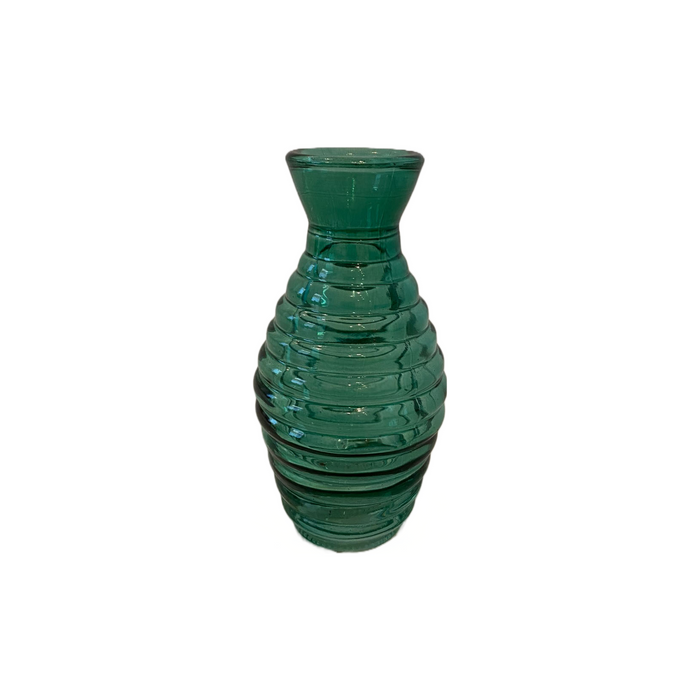 Vaso De Vidro Verde Com Textura
