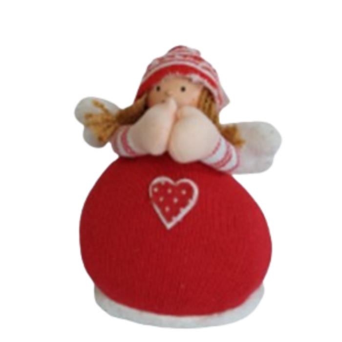 Anjo Vermelho E Branco 24cm