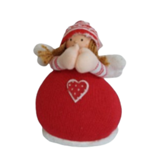 Anjo Vermelho E Branco 24cm