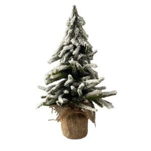 Mini Arvore Nevada Com Base De Juta 35cm