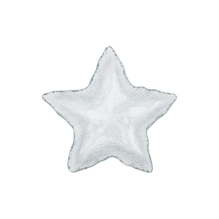 Prato Acrilico Formato Estrela Transparente 31x31x10,5cm 