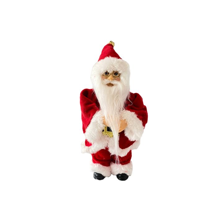 Papai Noel Com Casaco Vermelho 22cm - Natal 
